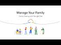 How family sharing works with Google One