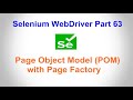 Selenium WebDriver | Part63 | Page Object Model in Selenium with  Page Factory | POM Part B |