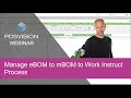 Manage eBOM to mBOM to Work Instruct Process