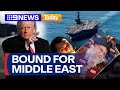 US aircraft carrier heads to Middle East as Iran appears to 'halt' executions | 9 News Australia