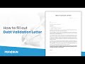 How to Fill Out Debt Validation Letter | PDFRun