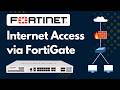 FortiGate Firewall – Provide Internet Access to PC  Step by Steps | Fortinet complete Classes 