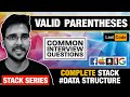 Valid Parentheses 🔥 | Leetcode Stack in data structure Hindi | Stack Playlist Hello World by Prince