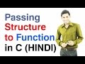 Passing Structure as a Function Argument in C (HINDI)
