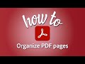 Organize PDF pages in Adobe Acrobat