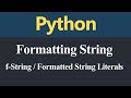 f String or Formatted String Literal in Python (Hindi)