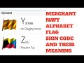Navy's Alphabet flag with their meaning || Merchant navy Alphabet flag || Navy flag list