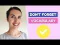 How to NOT forget vocabulary in a foreign language