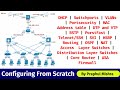 1. Configuring Company's Network From Scratch | #dhcp #vlan #portsecurity #dtp #vtp #rstp #ssh #nat.