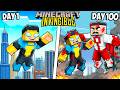 I Survived 100 Days as INVINCIBLE in Minecraft!