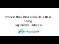 Mule-4 | Process Bulk Data From Database using Pagination Concept