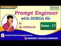 Prompt Engineer with DURGA Sir tutorials || Demo - 17 || by Mr. DURGA Sir On 19-02-2026 @7PM (IST)