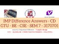 Answer of IMP Difference - CD - 3170701 | Compiler Design - IMP Differences | GTU BE CSE SEM 7 - CSE