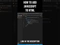 Add JavaScript to an HTML file - JavaScript Tutorial for Beginners 2022