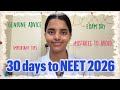 30 days to NEET 2026🔥 /mistakes to avoid🤫/geniune advice✨ 100%efforts/#mbbs #aiims #neet2026 #viral