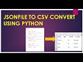 Json to csv convert using python easily