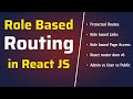 Role Based Routing in React JS | Role Based Navigation Links | React Router Dom tutorial