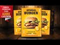 How to Create Burger Promotion Flyer | illustrator Tutorial
