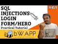 bwapp sql injection login form || sql injection vulnerability || bwapp tutorial || Cyber World Hindi