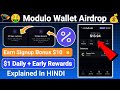 🪂💰 Modulo Airdrop Live !! Early Rewards Explained !! Tutorial Guide 📓