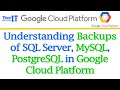 Understanding Backups of SQL Server, MySQL, PostgreSQL in GCP  Limitation of Automated and OnDemand