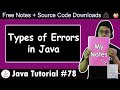 Errors \u0026 Exception in Java
