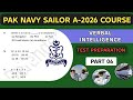 Pak navy verbal intelligence test preparation 2026 a sailor batch|@Ayeshaforcesacademy