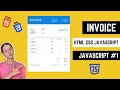 Create Invoice Slip HTML CSS and JavaScript | Invoice Template