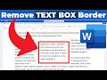 How to Remove Text Box Border in Word Document