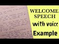 welcome speech for online - how to give welcome address in english - welcome speech in english