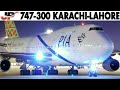 Piloting BOEING 747-300 Karachi to Lahore | Cockpit Views