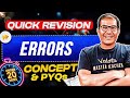 JEE 2026 | ✅ Error Analysis | ALL Concept + PYQs in 20 mins 🤯 | Vinay Shur Sir
