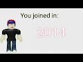 POV You joined roblox in