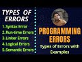 Types of Errors in C++ | Errors in C ++ Programming Languages with Example