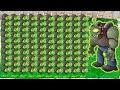 99 Gatling Pea Winter Melon vs 9999 Gargantuar vs Dr Zomboss - Plants vs Zombies