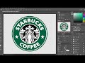 Circular Logo Design Photoshop Tutorial | Text on Circular Path - Starbucks