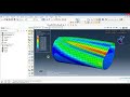 Simulation of the cylinder under static load using Abaqus 6.14 #shorts