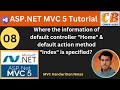 ASP.NET MVC Tutorial 08: Understanding Default Controller 'Home' \u0026 Action method 'Index' | Tutorial