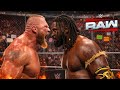 WWE 2K25 | Beast Brock Lesnar Vs Oba Femi - Powerhouse Brawl In A Steel Cage Match | WWE Raw