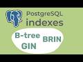 PostgreSQL indexes - B-Tree, GIN, BRIN. What's the difference? Easy explanation.