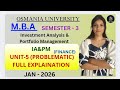 IA\u0026PM | INVESTMENT ANALYSIS \u0026 PORTFOLIO MANAGEMENT | UNIT-5 PROBLEMATIC | MBA SEM-3@shivanipallela