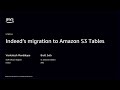 AWS re:Invent 2025 - Indeed's migration to Amazon S3 Tables (STG210)