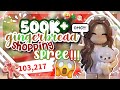 🎄500K+ gingerbread SHOPPING SPREE in adopt me!!!🛍️✨