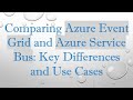 Comparing Azure Event Grid and Azure Service Bus: Key Differences and Use Cases
