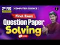 2nd PUC Computer Science Board Exam Question Paper Discussion LIVE