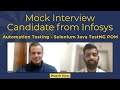 Mock Interview with a candidate from Infosys - Automation Testing using Selenium Java and  TestNG