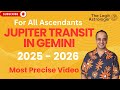 Jupiter transit in Gemini for all Ascendants 14 May 2025 till 2 June 2026