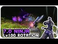 NINJA Level 100 Rotation Showcase | 2 Mins | Dawntrail Patch 7.0