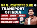 Transport of  India One Shot Theory || for SSC,Railway, State Exam || By Vivek Yadav Sir