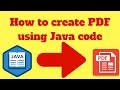 How to create pdf in java using itext